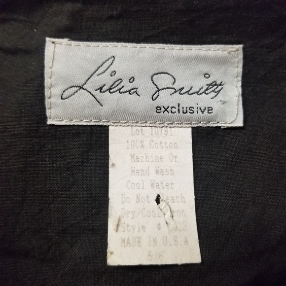 Vintage 80s Boho Western Rodeo Cowgirl Black Cotton Dancing Riding Midi Dress Sm - Picture 7 of 9